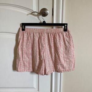 OLD NAVY pink and white striped shorts